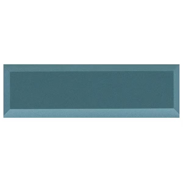Tahiti Blue Beveled SAMPLE Glossy Glass Blue Subway Tile, Msi, Mfr#: ZOR-MD-T-0103-SAM